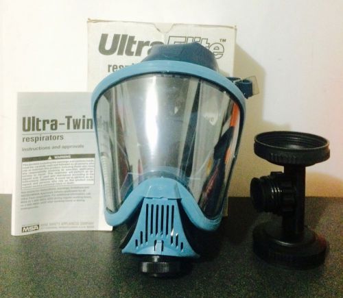 Msa ultra elite respirator facepiece medium blue silicone 810123 for sale