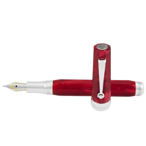 Montegrappa Micra Sterling Silver Red Medium Fountain Pen ISMCR3AR