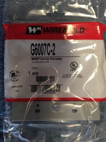 Case Pk (5) NEW WIREMOLD GANG DEVICE PLATES 2 G6007C-2 GRAY