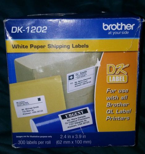 Brother DK-1202 White Paper Adhesive Shipping Label Roll DK1202 in Box!