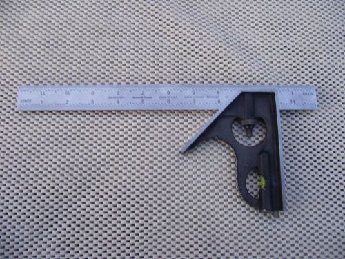 BROWN &amp; SHARPE 2 Piece Combination Square Set Blade Length: 12&#039;&#039; USA Made