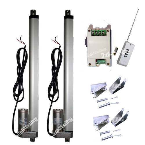 Heavy Duty 2x 12V 14&#034; Stroke Linear Actuators &amp;Wirelelss Controller Auto Lifting