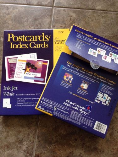 Avery WHITE INK JET POSTCARDS/INDEX CARDS - Pack of 400+  More opened 8577 NEW