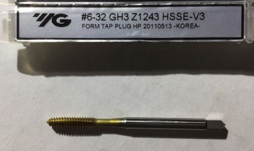 6-32 YG1 ROLL FORM TAPS TIN PLUG HSS-EX  EDP#Z1243 TIN COATED
