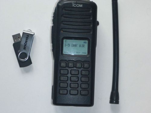 Icom F70T VHF radio hi-cap battery, antenna, programming software