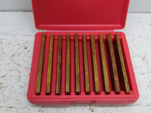 Phase II Machinist Parallel Set,10Pair 1/2-1 5/8 plastic Case,Steel Alloy,2 Hole