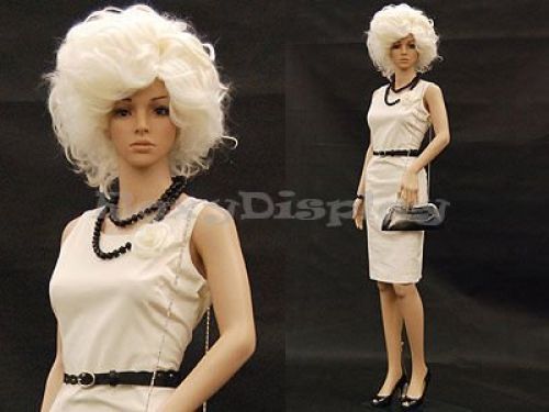 ROXYDISPLAY™ Plastic Full Body Flesh Tone Female Mannequin Turnable Head with
