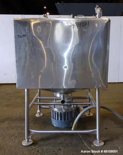 Used- Breddo Style Likwifier, Approximate 300 Gallon, 304 Stainless Steel. Jacke