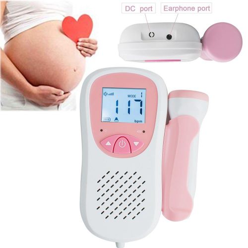 CE LCD Backlight pocket 3Mhz Fetal Doppler, Prenatal Baby Heart Beat FHR Monitor
