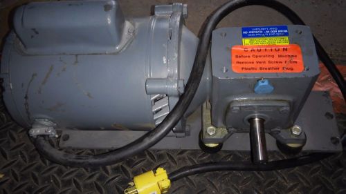 34rpm GE 1/4 hp motor with boston gear reducer 50:1, 115V