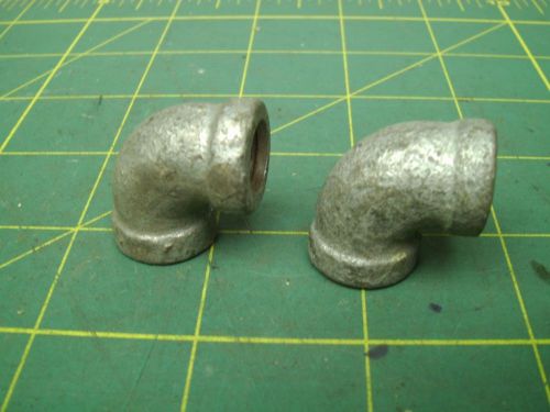 1/8&#034; elbow 90 degree angle galvanized pipe fitting female npt (2) #56359 for sale
