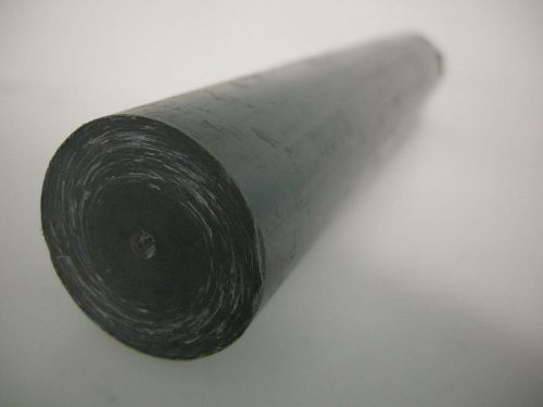 NEW PVC PLASTIC GREY 1-1/2&#034; x 12&#034; ROUND BAR / ROD STOCK