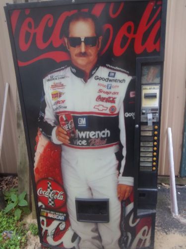 DALE EARNHARDT COCA-COLA VENDING MACHINE WITH COIN MECHANISM