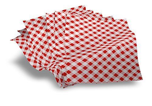 Deli wrap - red gingham food/luxury wrap - 250 sheets pack (size 20&#034; x 13&#034;) for sale