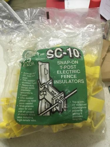 SC-10 Snap-on T-Post Electric Fence Insulators 48 Count