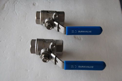Two ball valves 1/2&#034; stainless steel cf8m &amp; one watts brass 1/2&#034; ball valve for sale