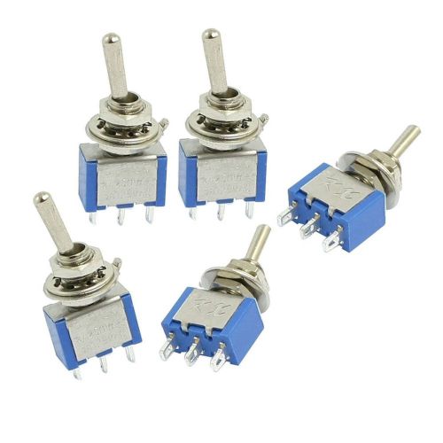 uxcell 5 Pcs On/On SPDT Sinlge Pole Double Throw Mini Toggle Switch AC 250V/5...