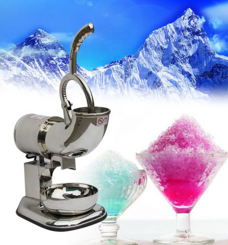USA SHIP Snow Cone Machine Ice Shaver Maker Ice Crush Maker Stainless Steel Fast