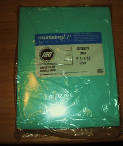 Munising lp green clean room paper. size  8-1/2in x 11in - 250 count (sealed) for sale