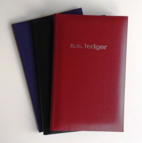 Mead Single Entry Ledger Books 9-9/16&#034; x 6-1/8&#034; 160 Pages, Hardbound Cover set 3