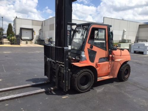 toyota forklift lift truck 15500 lbs cap pneumatic diesel automatic 8&#039; forks