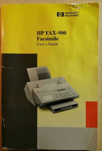 HP Hewlett Packard FAX 900 facsimile user guide manual problem solving