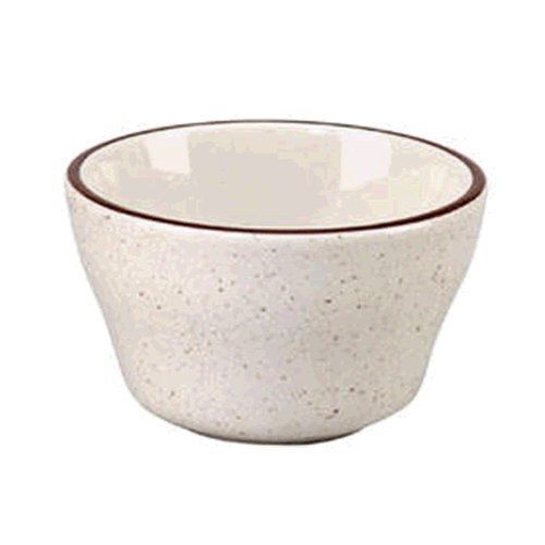 Vertex China CRV-4 Caravan Bouillon, 4&#034;, 7-1/4 oz., American White with Brown