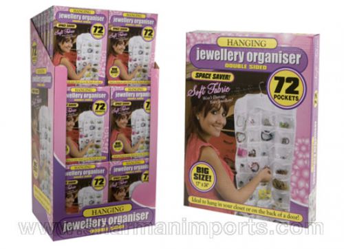 72 Pocket Jewellry Hanging Storage Organizer Hanger Holder Jewllery Case Display
