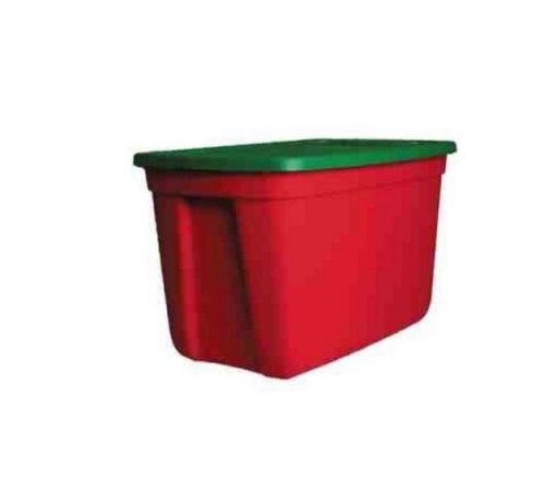 Centrex plastics 30 gal. basic red/green tote for sale