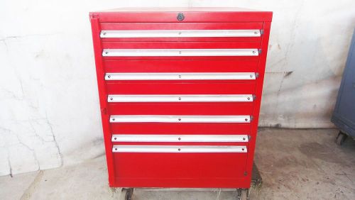 V I LISTA 7 DRAWER TOOL BOX ROLL AWAY PARTS CABINET TOOLING STORAGE SNAP-ON