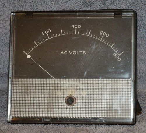 Vintage Weston Model 1942 4.5&#034; Panel Meter A-C Volts 0-800