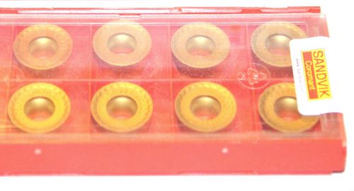 8 pcs. 19mm round coromill 200 sandvik carbide inserts rckt 19 06 00-ph 4020 tin for sale