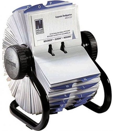 Rolodex Open Rotary Business Card File With 200 2-5/8 By 4 Inch Card Sleeve And