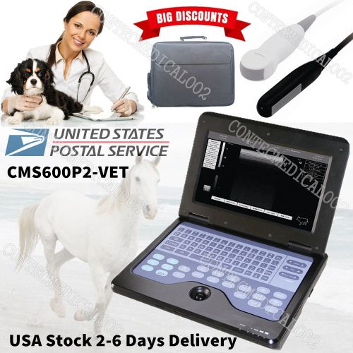 US Seller VET Veterinary Ultrasound Scanner Laptop Machine+ Rectal+Micro Convex