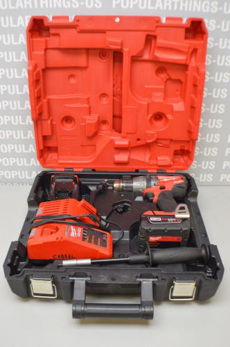 Milwaukee 2704-22 18 volt m18 fuel redlithium-ion hammer-drill kit 2704-20 for sale