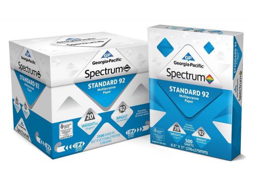 Georgia-Pacific Spectrum 92 ,8.5 x 11,1 box of 5 packs (2500 Sheets) - Free Ship