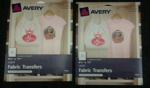 Avery T shirt transfer white lot of 2 10 total transfers