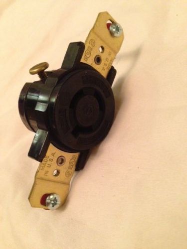 Bryant 70615fr hbl4560 l615r l6-15p 15a turn lock receptacle new in packaging for sale