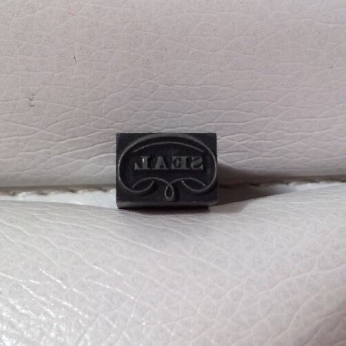 (F-68) Antique/Vintage Letterpress Press Print Block &#034;Seal&#034; Symbol