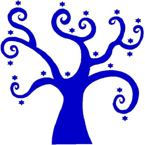 30 Custom Blue Star Tree Personalized Address Labels