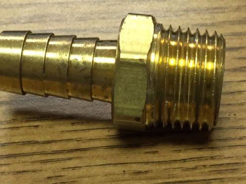 HOSE BARB for 5/8&#034; ID HOSE X 1/2&#034; MALE NPT  BRASS FITTING AB201-10D