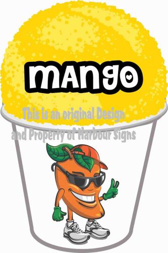 Mango Decal 7&#034; Shave Shaved Ice Sno Cone Italian Ice Concession Food Truck