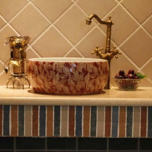 A200 European Style Hand Made D 40 - 42cm Bathroom Ceramic Art Sink/Wash Basin