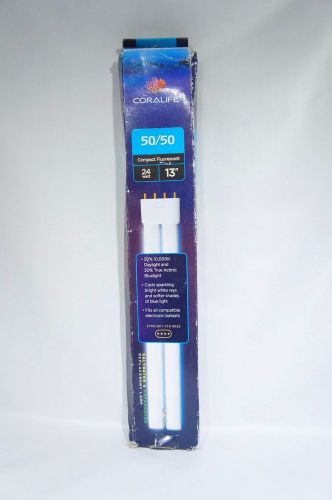 Coralife 05523 NEW 50/50 Straight Pin Compact Fluorescent Lamp, 24-Watt
