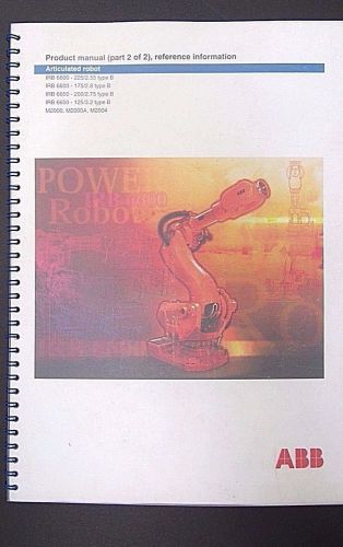 ABB IRB 6600 6650 Robot Product Manual, Reference Information 3HAC 023082