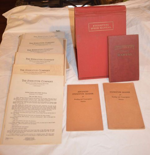 Stenotype Speed Manual + Old Stenography Books Readers + Stenotypy Theory Manual