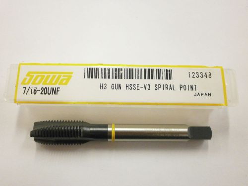 Sowa Tool 7/16-20 H3 Spiral Point Yellow Ring Tap CNC Style HSS 123-348 ST29