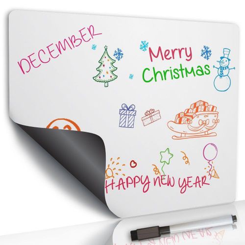 Magnetic Dry Erase White Board by planOvation (16x12 Horizontal) (White)