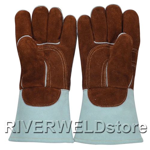Premium coffee colour cowhideleather welding gloves for sale