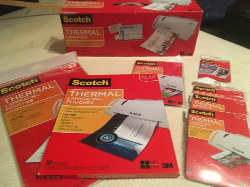 Scotch Advanced THERMAL Laminator BUNDLE With 50 Pouch Starter Kit NEW UNOPEN